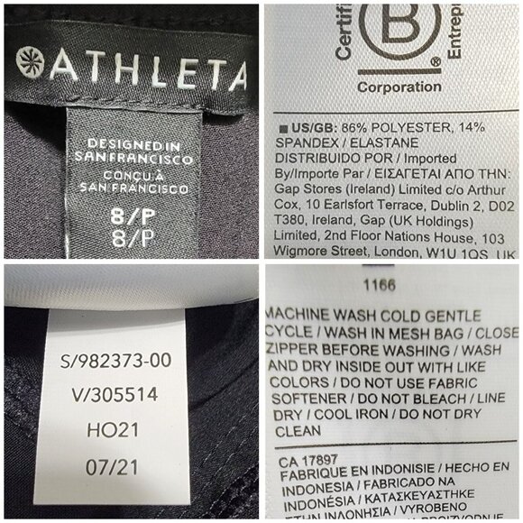 Athleta Womens Black Endeavor Jogger‎ Pants Drawstring Elastic Waist Size 8 - Picture 9 of 12